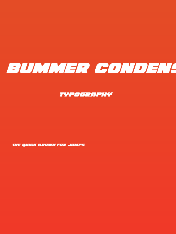 Bummer Condensed Italic Poster