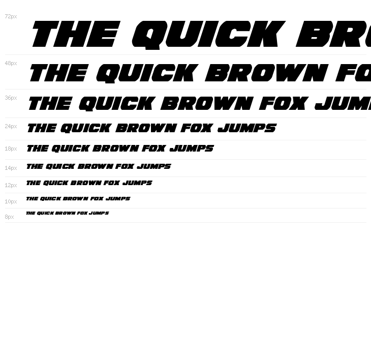 Bummer Condensed Italic Waterfall