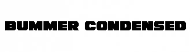 Bummer Condensed  Frei Schriftart Herunterladen