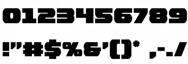 Bummer Condensed Font OTHER CHARS