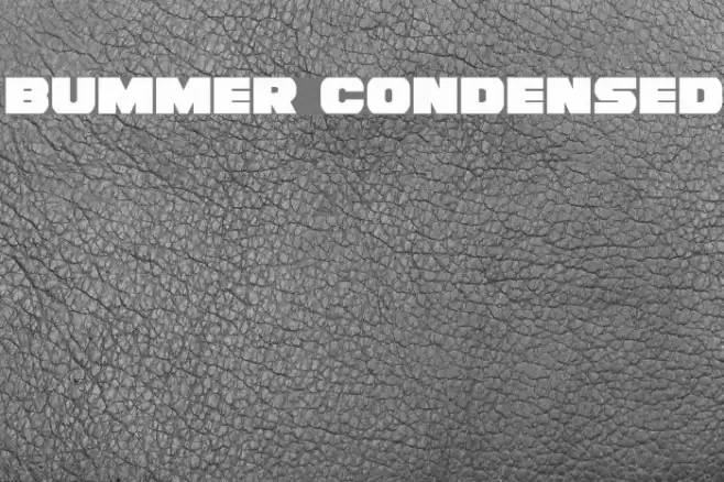 Bummer Condensed Font examples