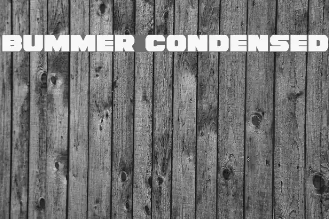 Bummer Condensed Font examples