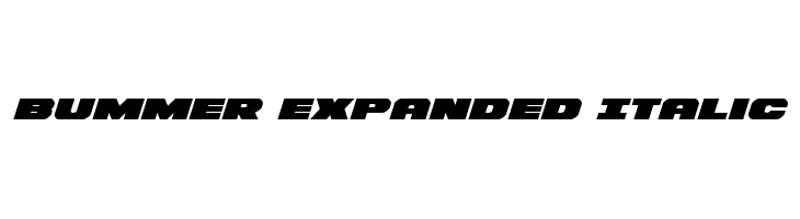 Bummer Expanded Italic Font