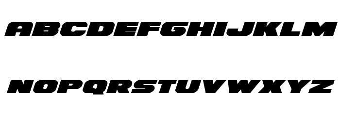 Bummer Expanded Italic Font LOWERCASE