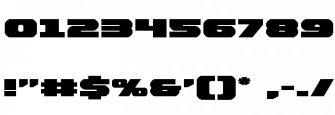 Bummer Expanded Font OTHER CHARS