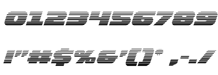 Bummer Gradient Italic Font OTHER CHARS