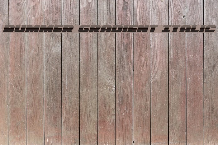 Bummer Gradient Italic Font examples
