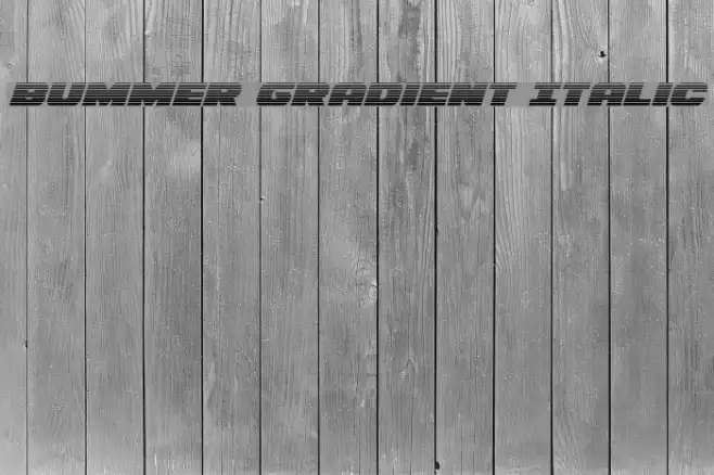 Bummer Gradient Italic Example 1