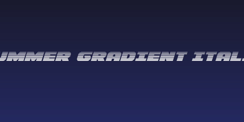 Bummer Gradient Italic Social Header