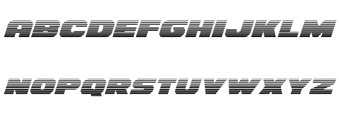 Bummer Gradient Italic Font LOWERCASE