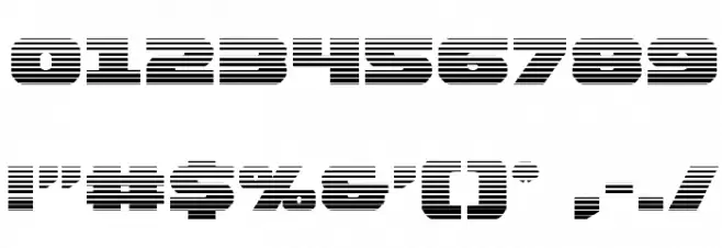 Bummer Gradient Font OTHER CHARS