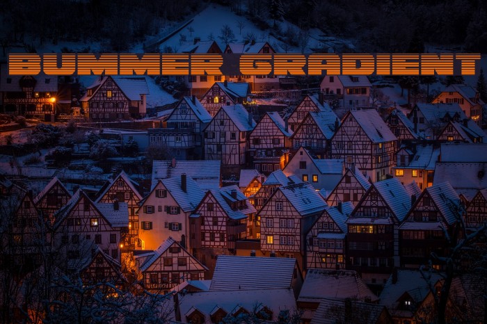 Bummer Gradient Font examples