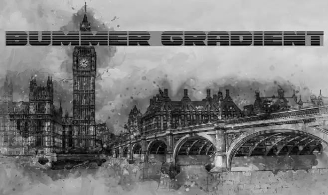 Bummer Gradient Font examples