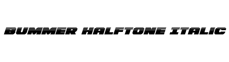 Bummer Halftone Italic  Free Fonts Download