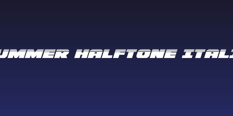 Bummer Halftone Italic Social Header
