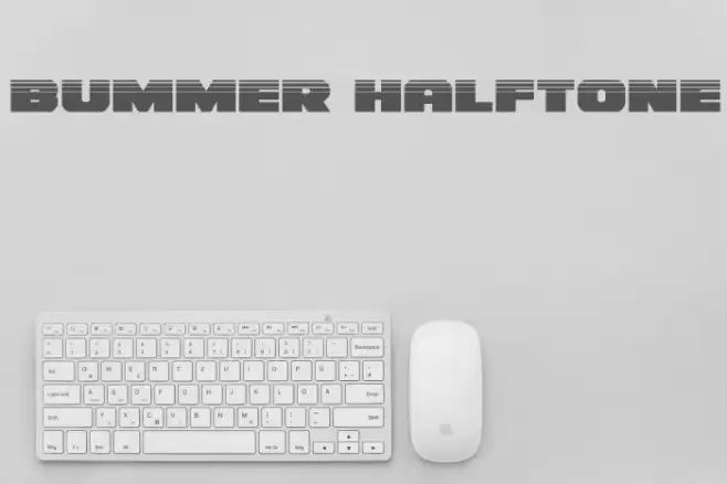 Bummer Halftone Font examples