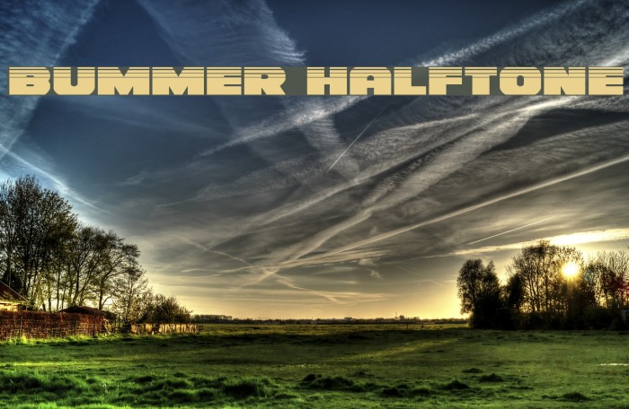 Bummer Halftone Font examples