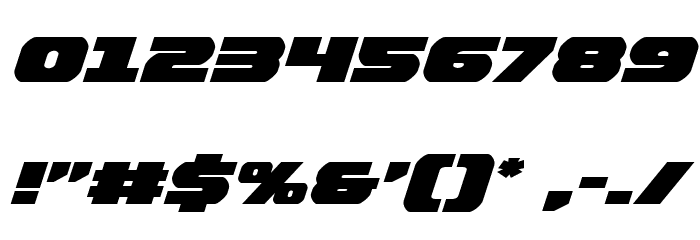 Bummer Italic Font OTHER CHARS