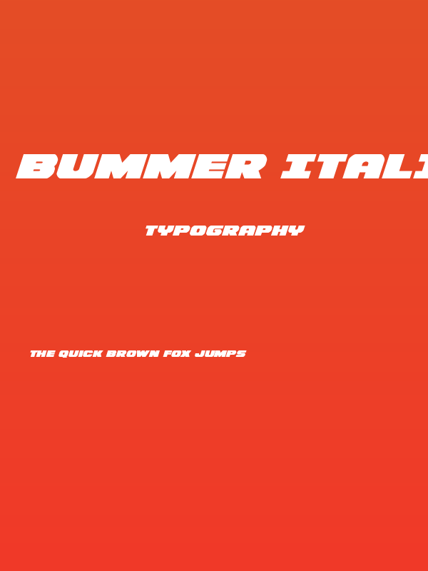 Bummer Italic Poster