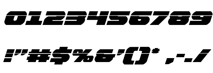 Bummer Laser Italic Font OTHER CHARS