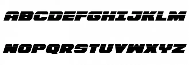 Bummer Laser Italic Schriftart Groß