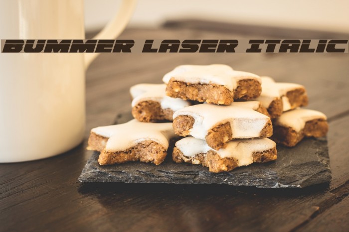Bummer Laser Italic Font examples