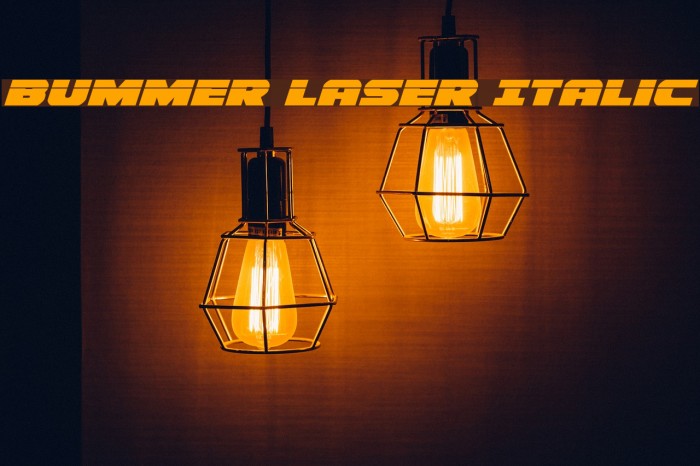 Bummer Laser Italic Font examples