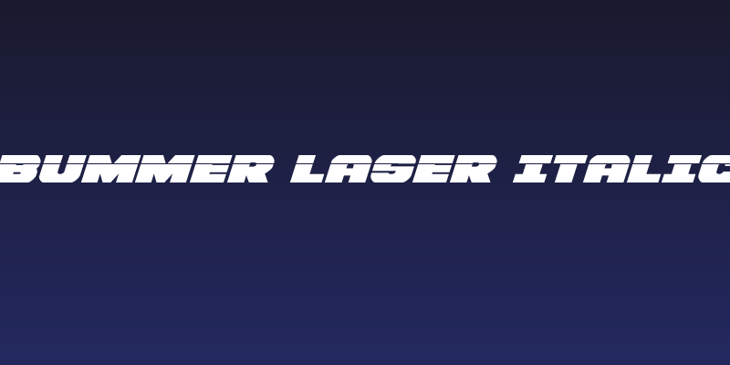 Bummer Laser Italic Social Header