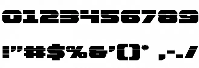 Bummer Laser Font OTHER CHARS