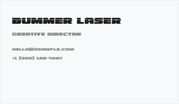 Bummer Laser Business Card