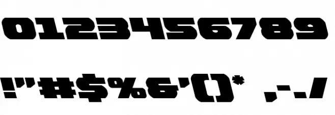 Bummer Leftalic Font OTHER CHARS