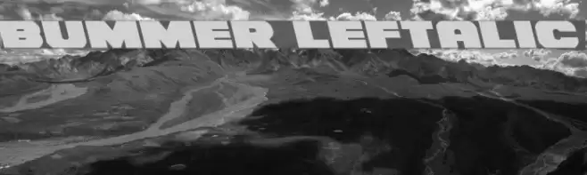 Bummer Leftalic Font examples