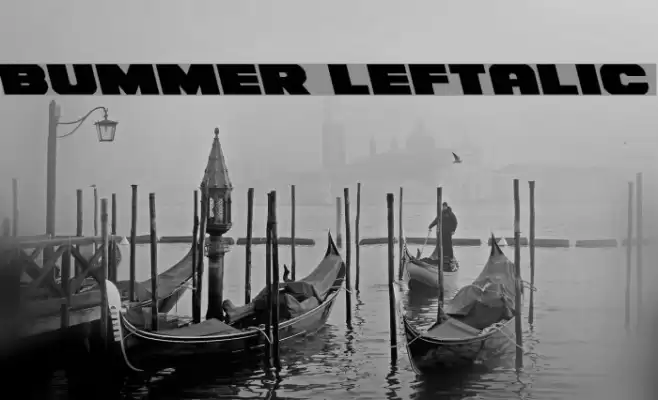 Bummer Leftalic Font examples