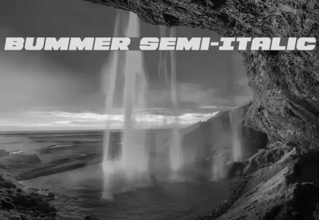 Bummer Semi-Italic Font examples