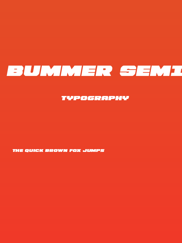 Bummer Semi-Italic Poster
