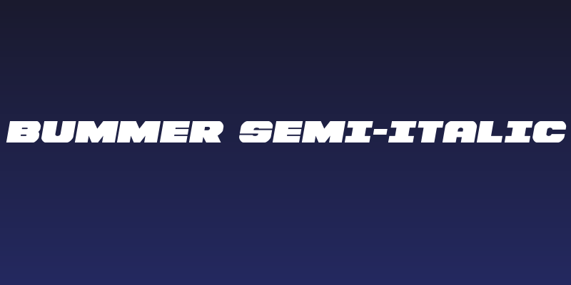 Bummer Semi-Italic Social Header