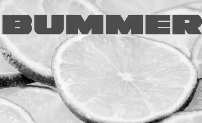 Bummer Caratteri examples