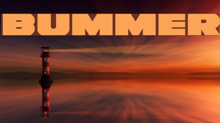 Bummer Font examples