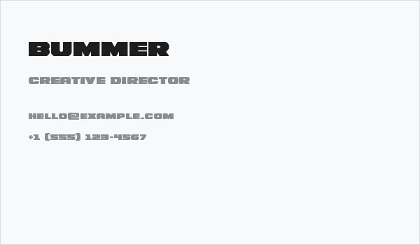 Bummer Business Card