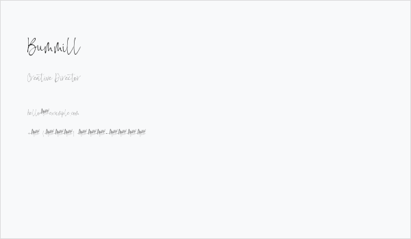 Bummill Business Card