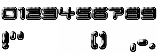 Bump Pad Font OTHER CHARS