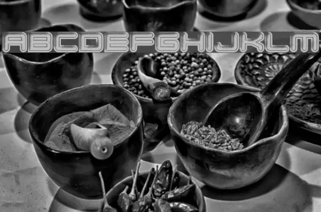 Bump Pad Font examples