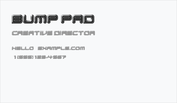 Bump Pad Business Card