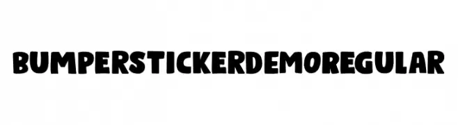 Bumper Sticker DEMO Regular  Frei Schriftart Herunterladen