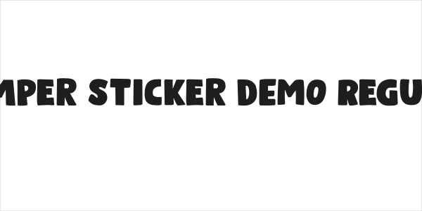 Bumper Sticker DEMO Regular Logo