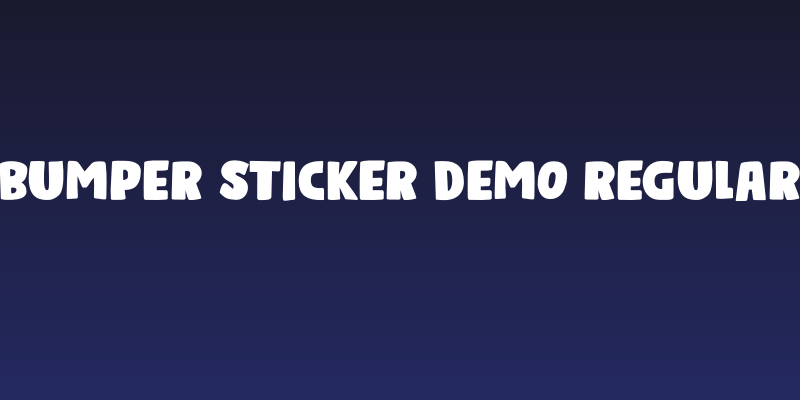 Bumper Sticker DEMO Regular Social Header