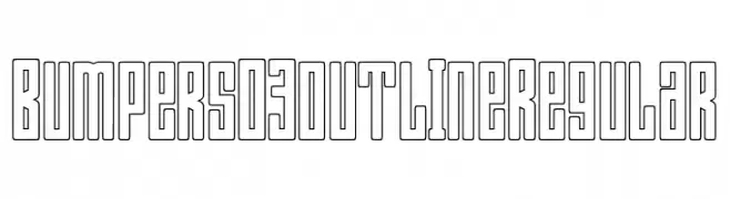 Bumpers 03 outline Regular  les polices de caractères gratuit tlcharger