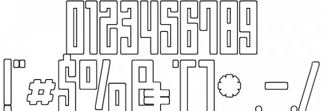 Bumpers 03 outline Regular Font OTHER CHARS