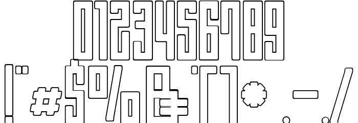 Bumpers 03 outline Regular Font OTHER CHARS