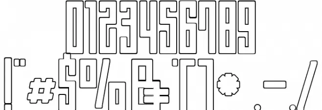 Bumpers 03 outline Regular Font OTHER CHARS